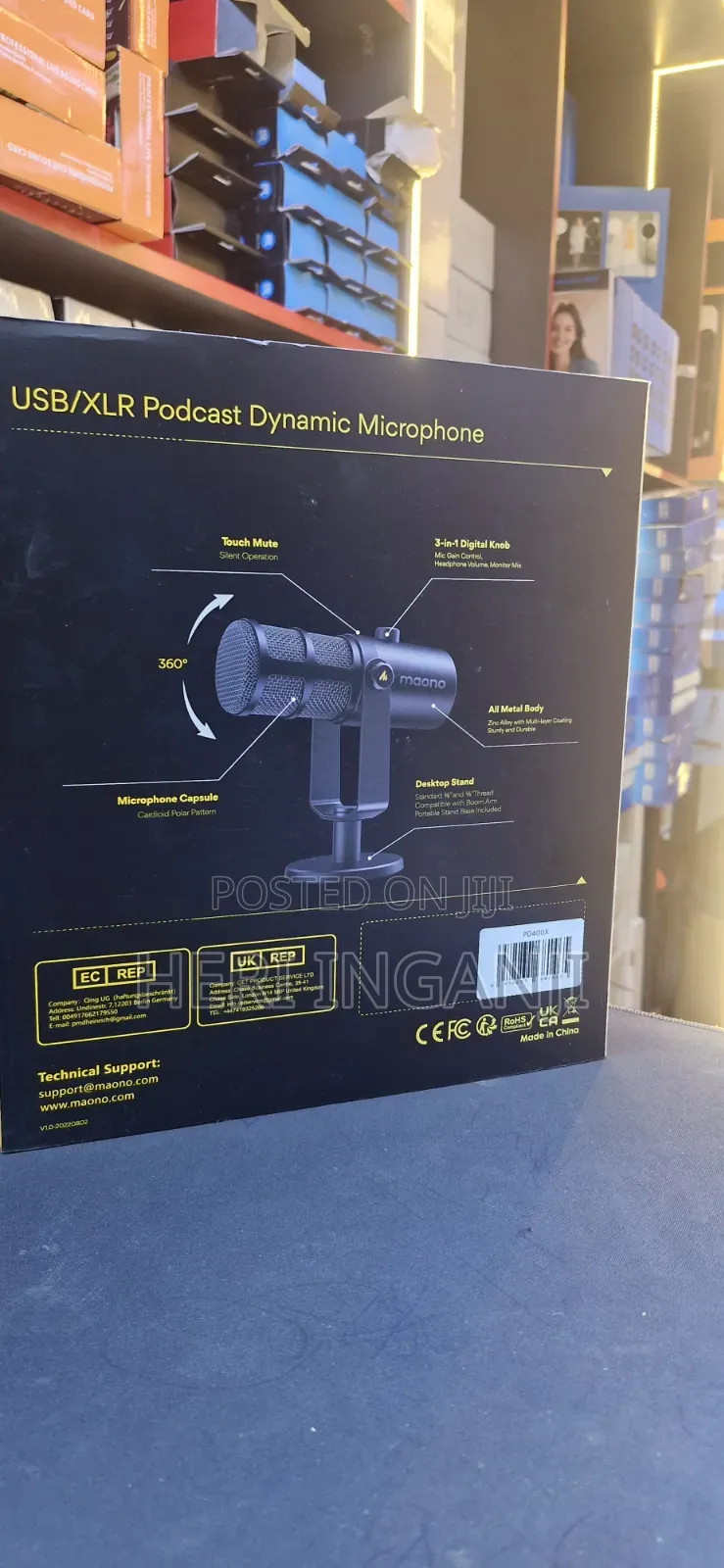 Maono Pd 400x USB/XLR Podcast Dynamic Wireless Microphone