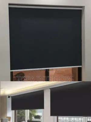 Black Total Blackout Roller Blinds for Home and Office