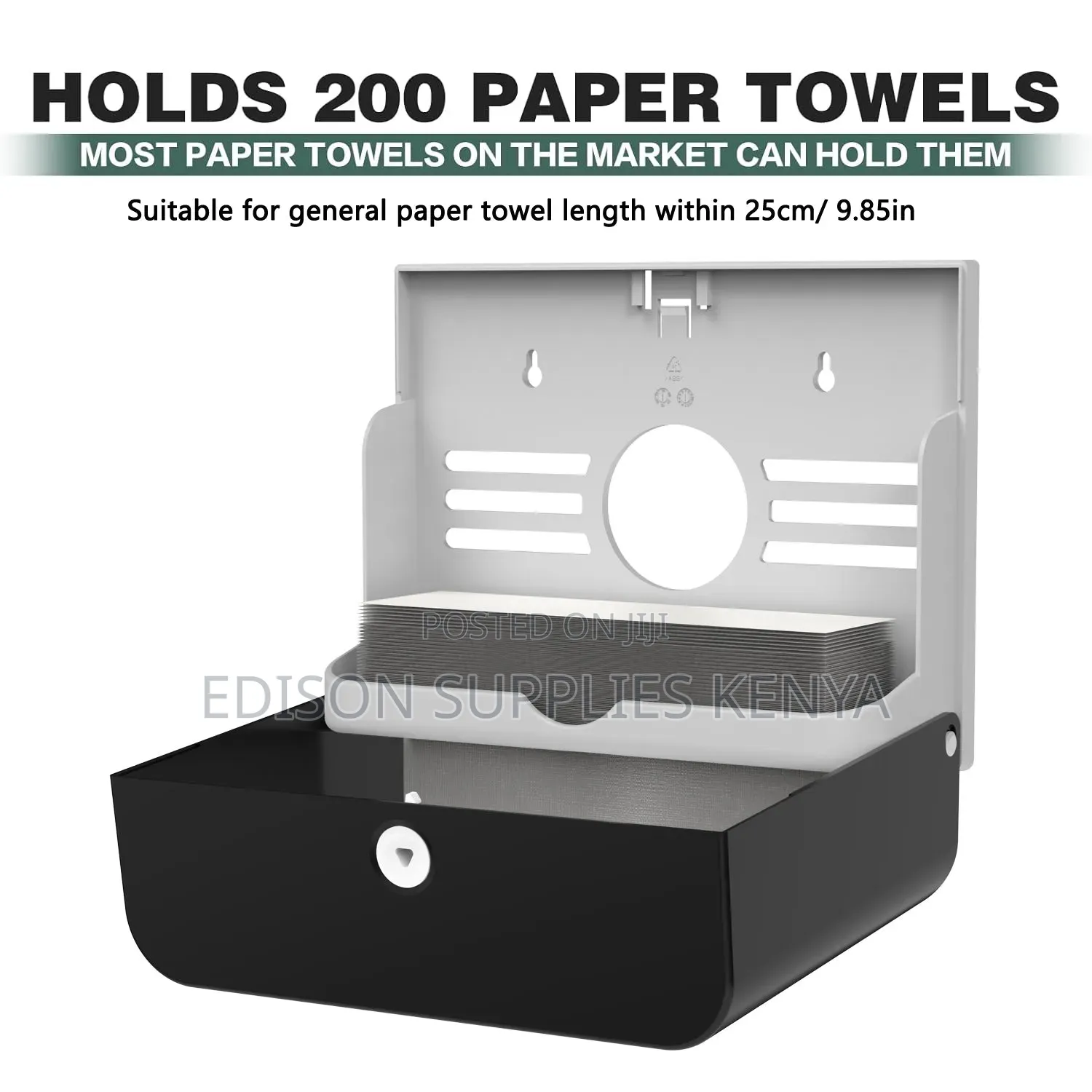 BLACK Serviette Dispensers Brimix Paper Towels Dispenser Premium