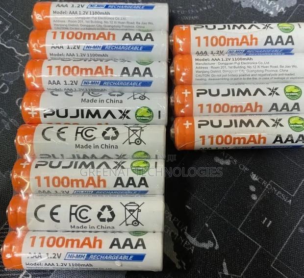 PUJIMAX 1100mAh AAA Rechargeable Batteries 1.2V Triple a Batteries*