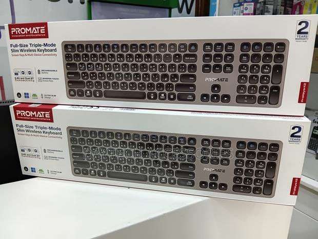 Promate ProKeys-X2 Wireless Keyboard Slim Full-Size Design.
