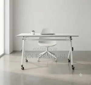 Office Desk; 1200MM White Foldable Meeting Study Desk