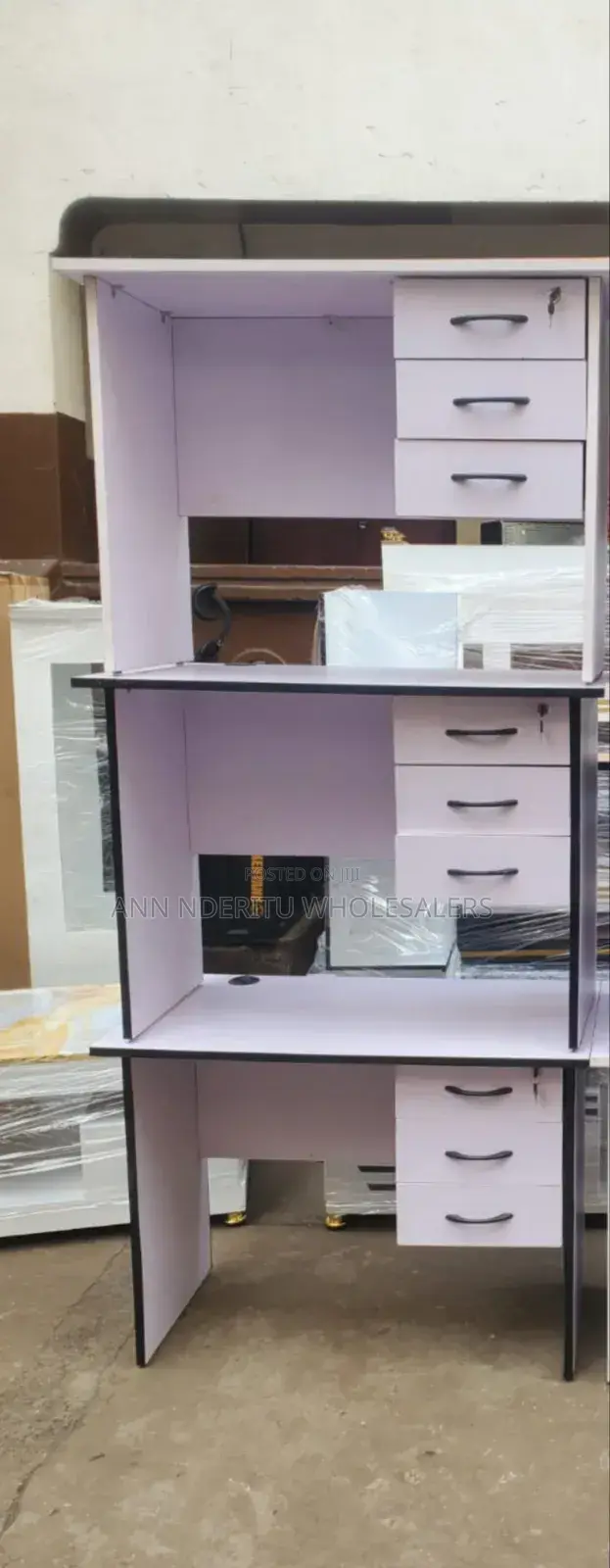 White Office Desk 1m