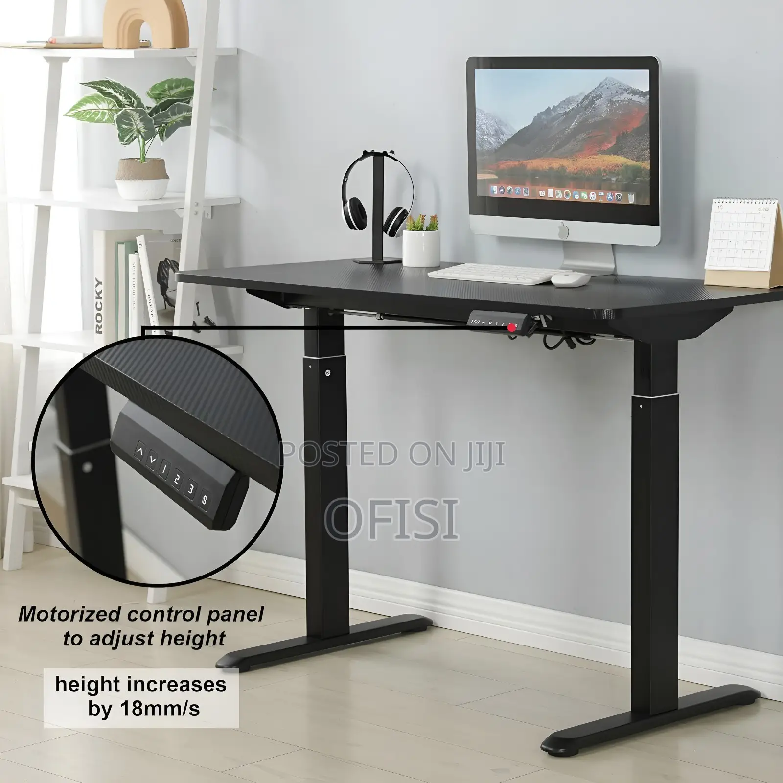 Office Desk; Electric Height Adjustable Desk - 120cm