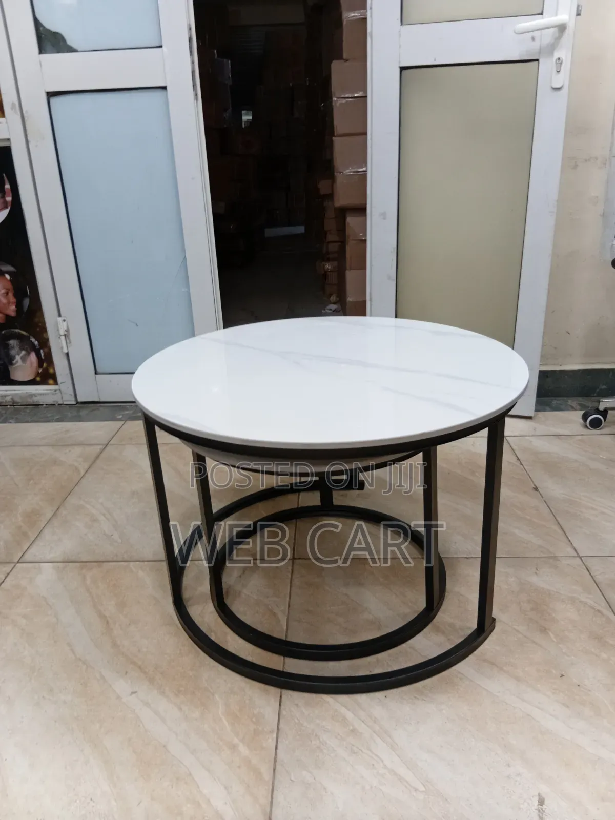 Round Marble Nesting Side Coffee Tables