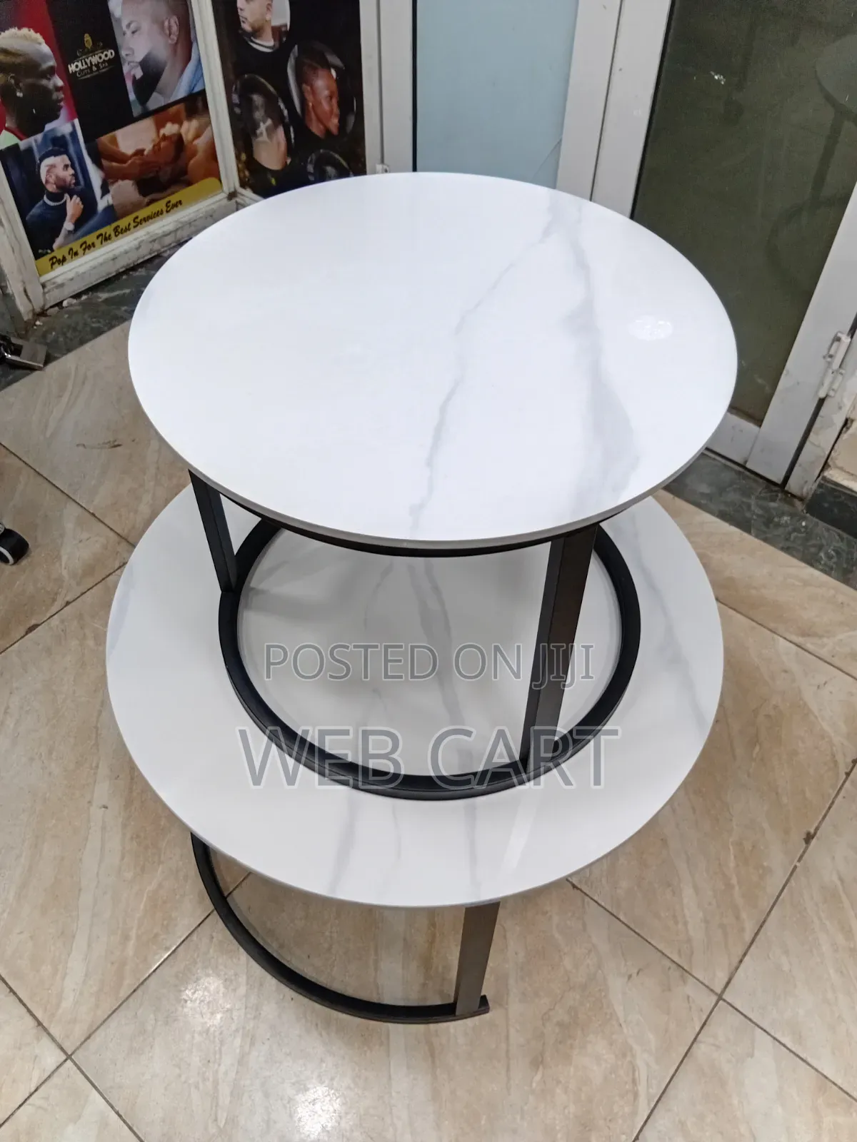 Round Marble Nesting Side Coffee Tables
