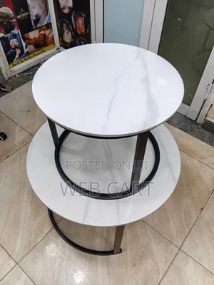 Round Marble Nesting Side Coffee Tables