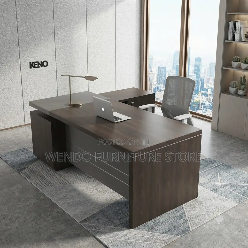 Office Desk; 180cm Executive L Figure Office Desk