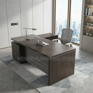 Office Desk; 180cm Executive L Figure Office Desk