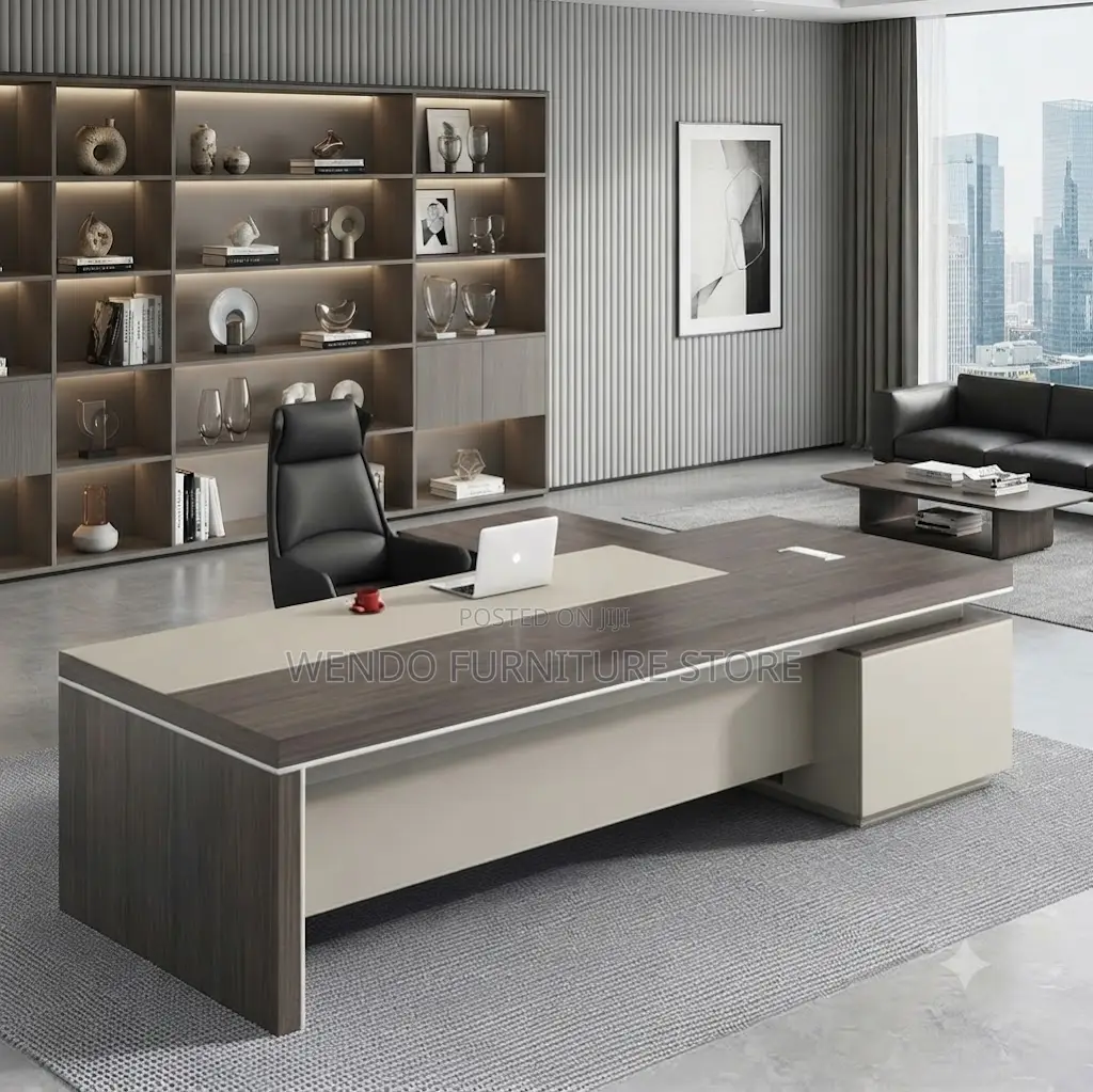 Office Desk; 180cm Executive L Figure Office Desk