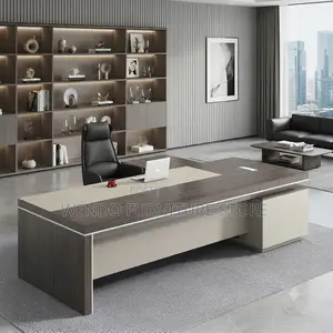 Office Desk; 180cm Executive L Figure Office Desk