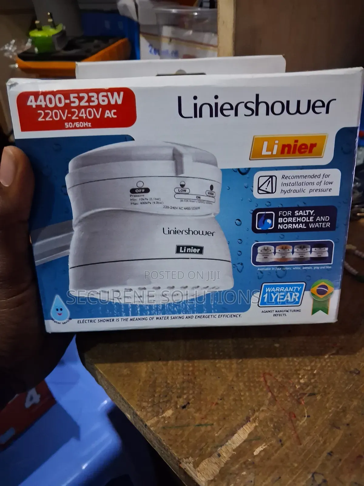 Liniershower Electric Instant Shower Head,4400-5236w.