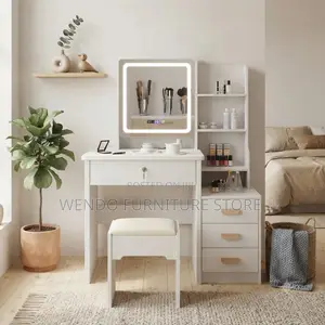Dressers; Dressing Room White Classical Table Set
