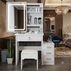Dressers; Dressing Room White Classical Table Set