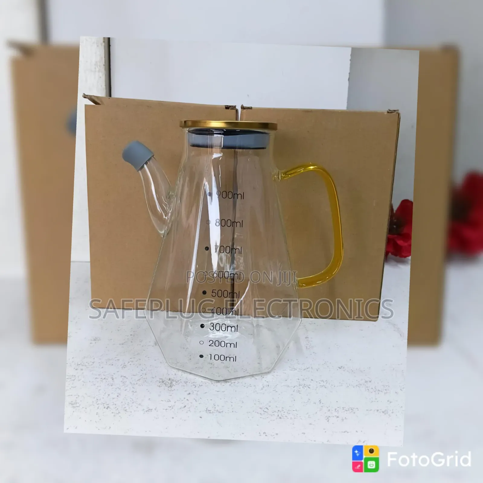900ml Heat-Resistant Glass Oil Dispenser Bottle With Pour Spout