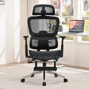 Executive Study Mesh Chair With Footrest