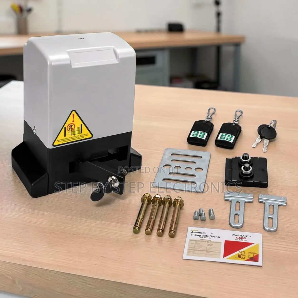 Professional Sliding Gate Motor Operator Kit With Mounting Plate