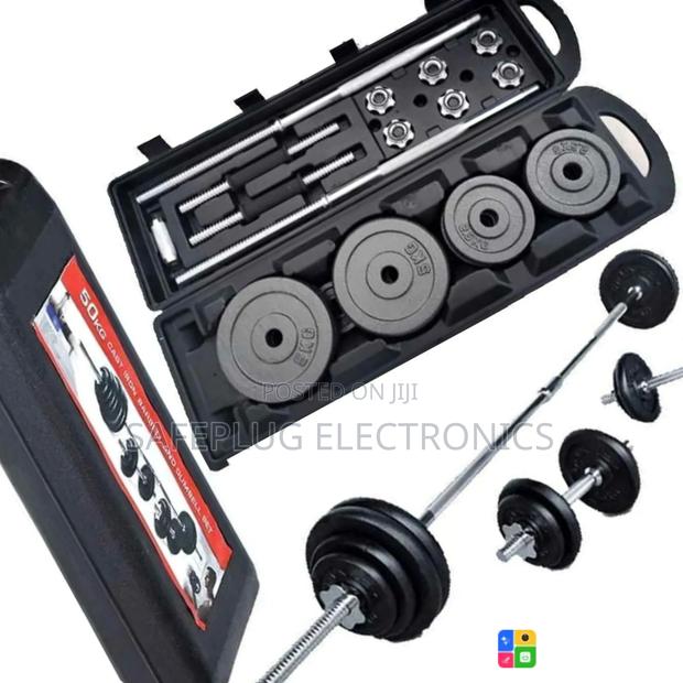 50KG Adjustable Chrome Dumbbells With Storage Case - main view