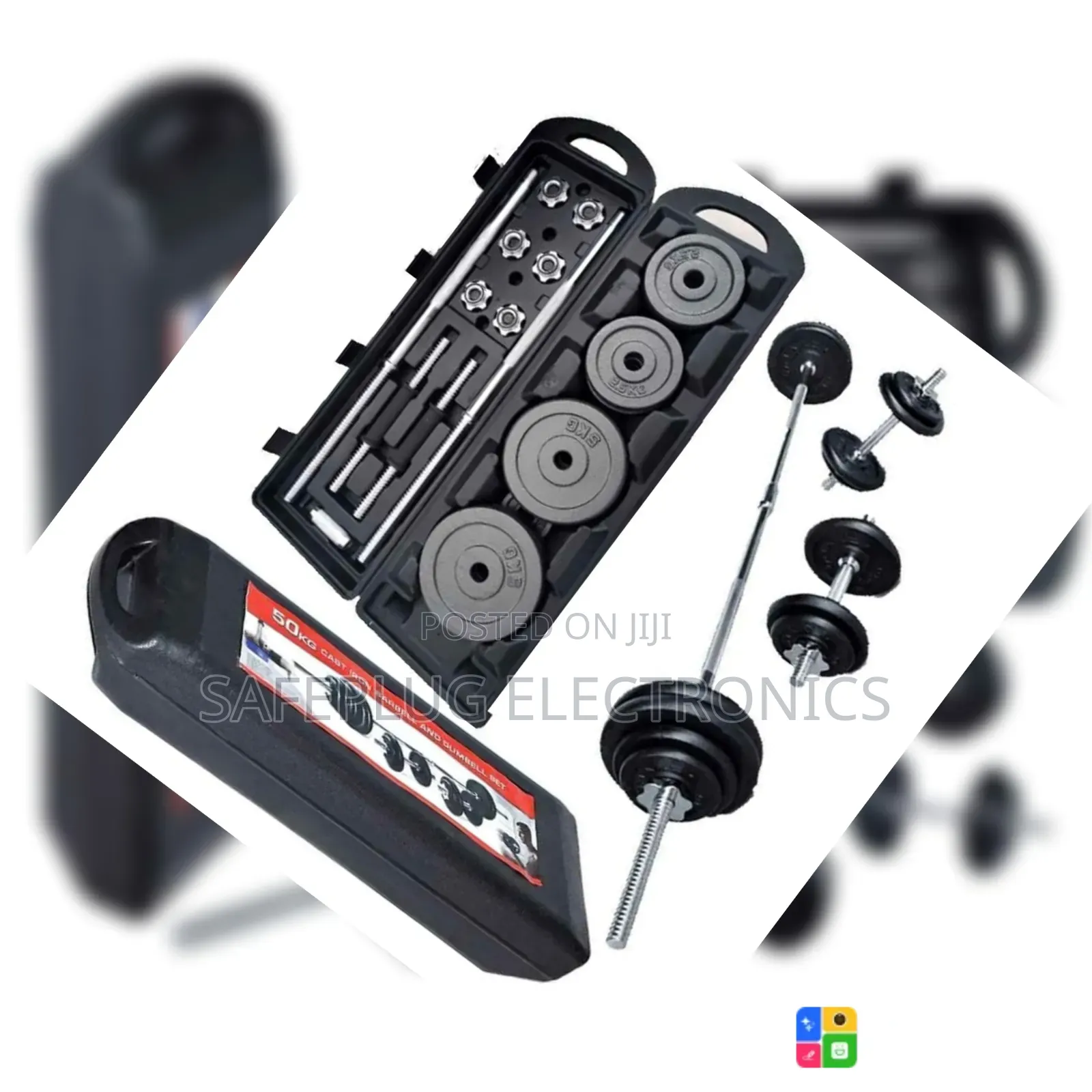 50KG Adjustable Chrome Dumbbells With Storage Case
