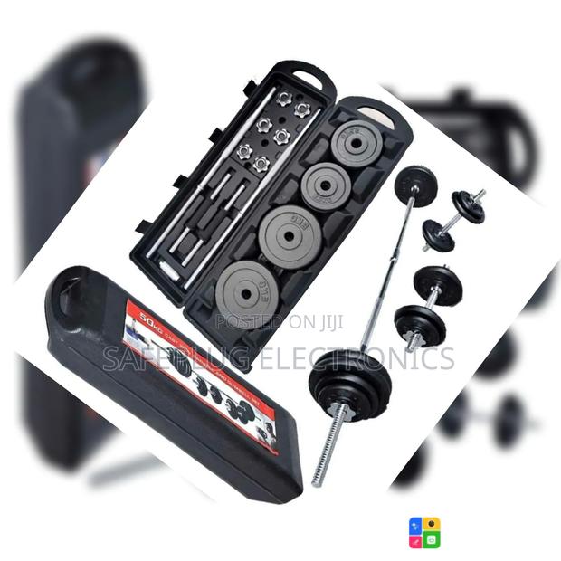 50KG Adjustable Chrome Dumbbells With Storage Case - thumbnail 2