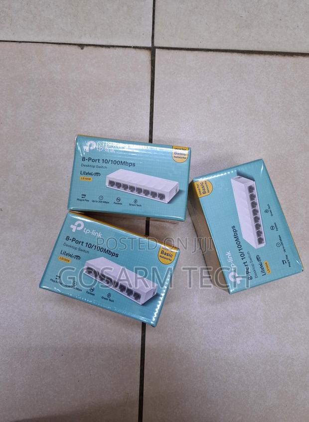 TP-Link LS1008 8-Port Network Switch – Plug Play Ethernet Hub