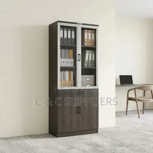 Lockable Wooden File Cabinet.