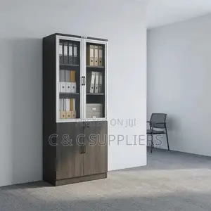 Lockable Wooden File Cabinet.