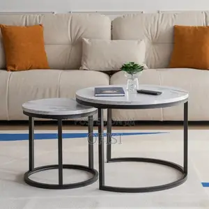Coffee Table; 2-in 1 Nest Marble Office Coffee Table