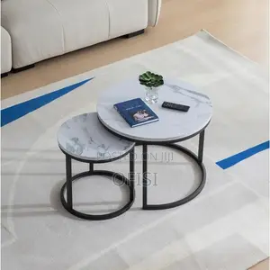 Coffee Table; 2-in 1 Nest Marble Office Coffee Table