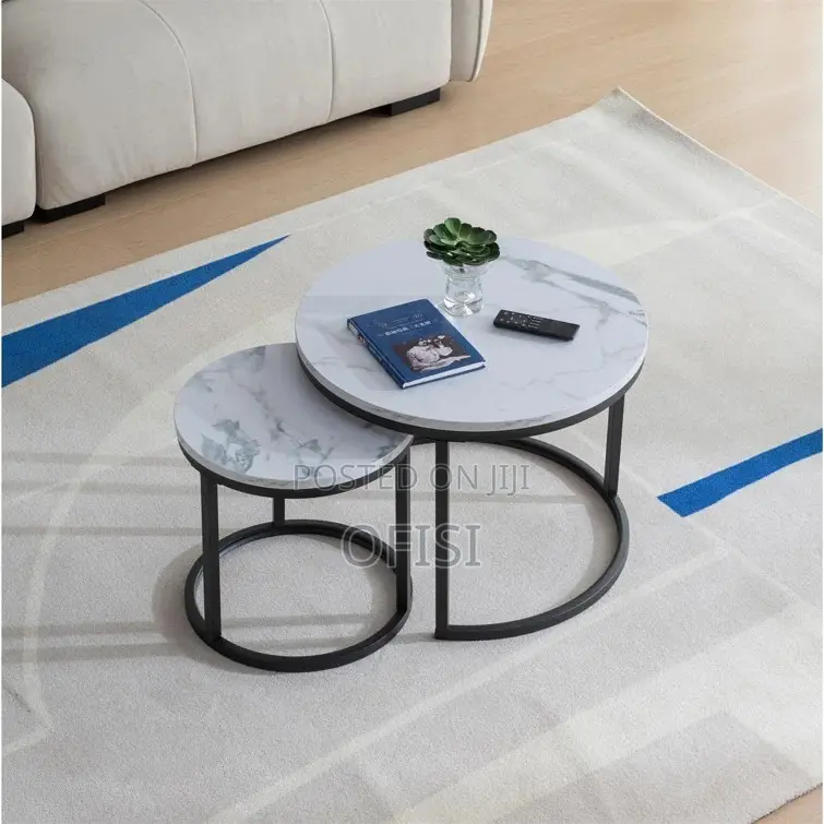 Coffee Table; 2-in 1 Nest Marble Office Coffee Table