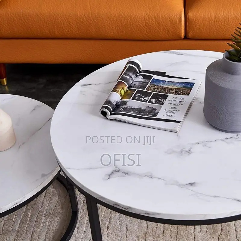 Coffee Table; 2-in 1 Nest Marble Office Coffee Table