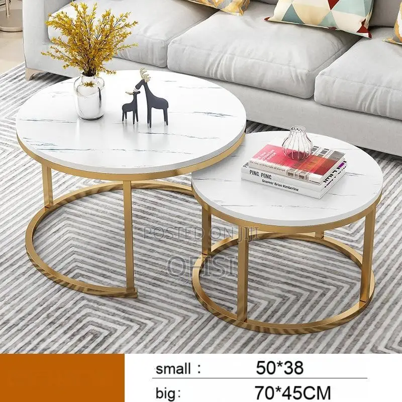 Coffee Table; 2-in 1 Nest Marble Office Coffee Table