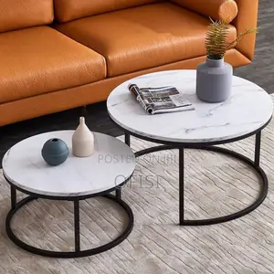Coffee Table; 2-in 1 Nest Marble Office Coffee Table