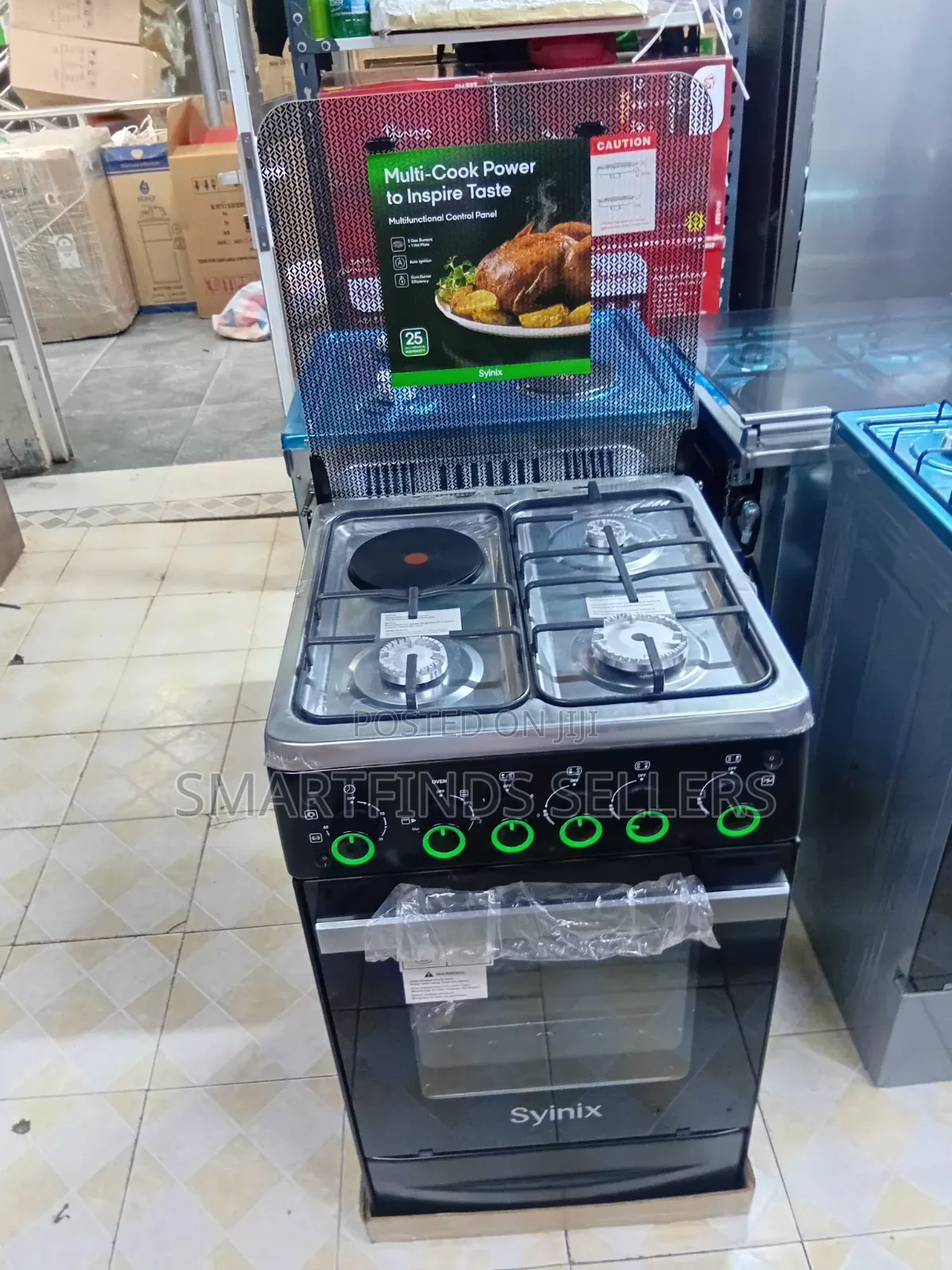 Syinix 3+1 Standing Cooker – Gas Burners With Electric Oven