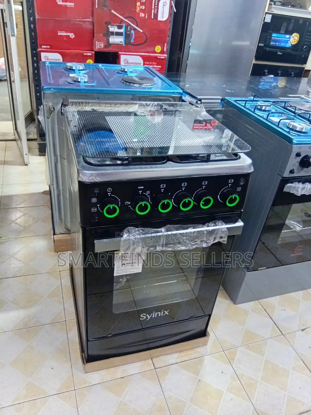 Syinix 3+1 Standing Cooker – Gas Burners With Electric Oven