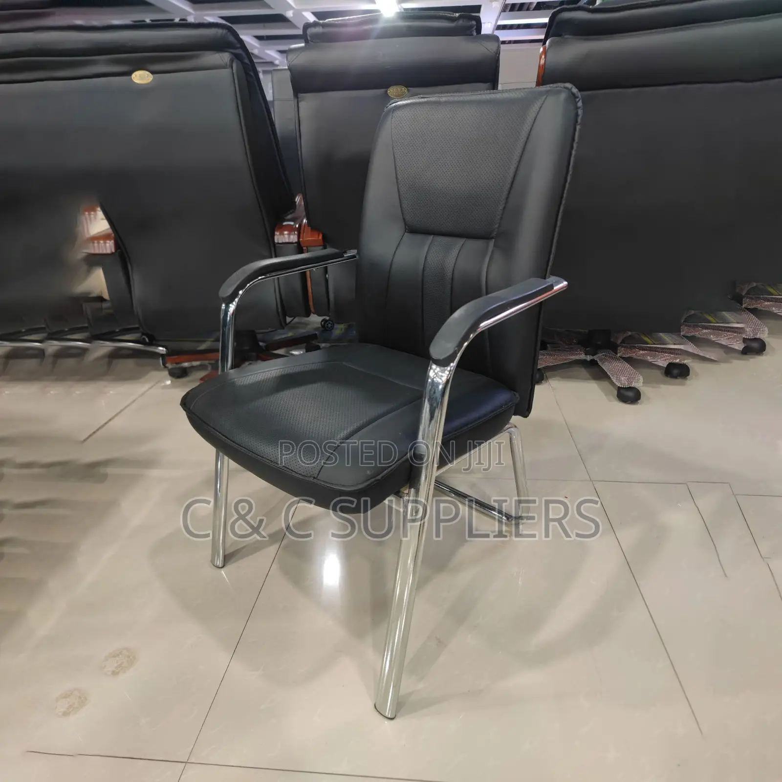 Leather Ergonomic Conference Chair.