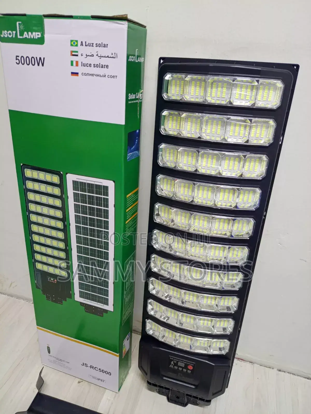 Solar Flood Street Light, Outdoor Waterproof LED Lamp With Remote