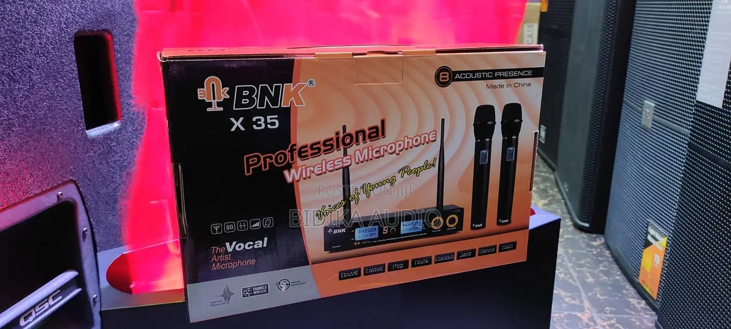 BNK X35 Cordless Microphone Set With Dual Handheld Mics