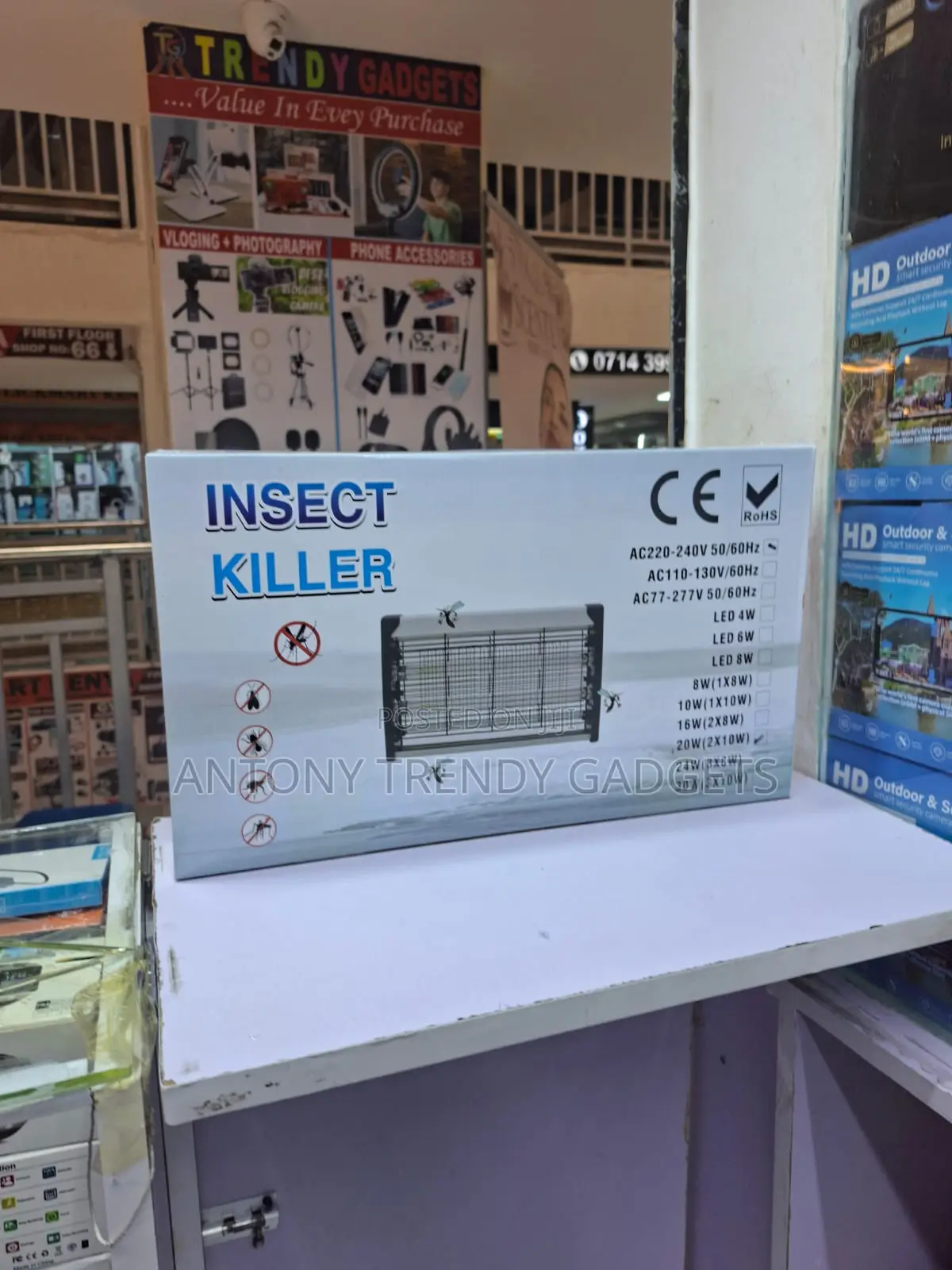Electric UV Bug Zapper for Mosquitoes Flies Flying Insects