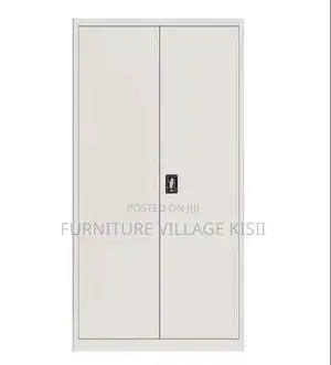 Office Cabinet; 2 Door Metallic Office Cabinet With Adjustable Shelves