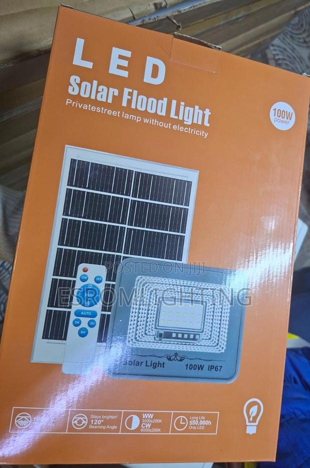 100W Solar LED Flood Light IP67 With Solar Panel Remote Control