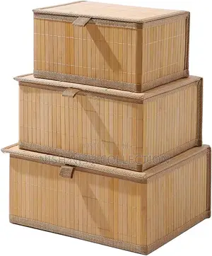 3in1 Organising Wicker Baskets With Cover