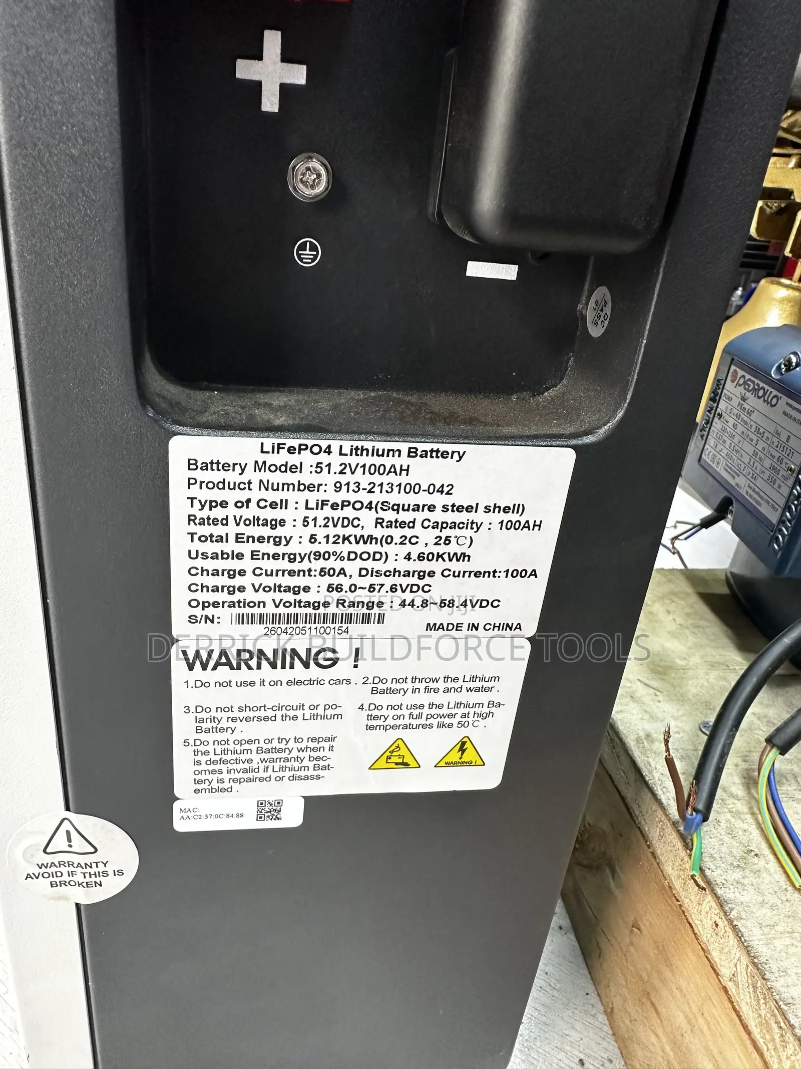 Redsun 51.2v 5kw Lithium Battery