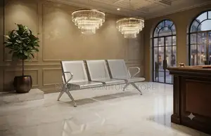 Office Benches; Metallic Three Seaters Welcoming Bench