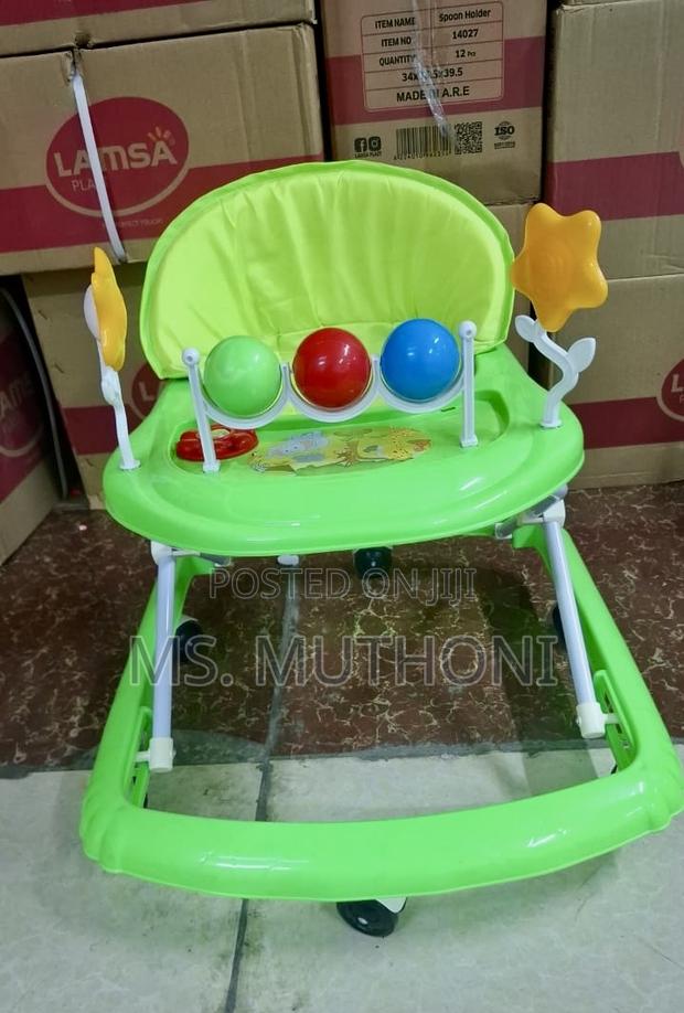 Bright Green, Foldable Musical Baby Walker W/ Interactive Toys