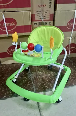 Bright Green, Foldable Musical Baby Walker W/ Interactive Toys