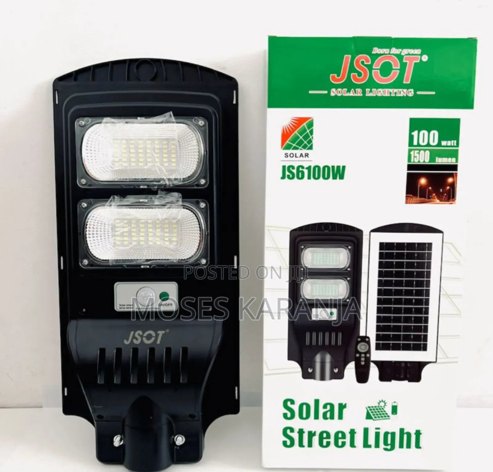 JSOT 200W Solar Street Light With Remote Control & Motion Sensor