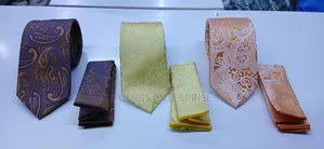 Prints Colors Tie With a Matching Pocket Square at 700