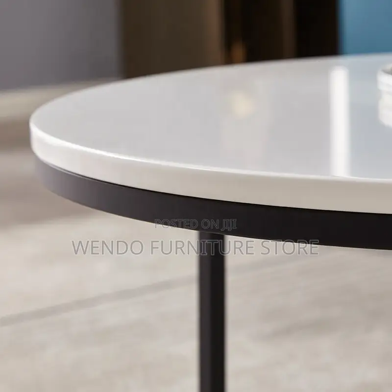 Coffee Table; Dual Piece Marble Coffee Table