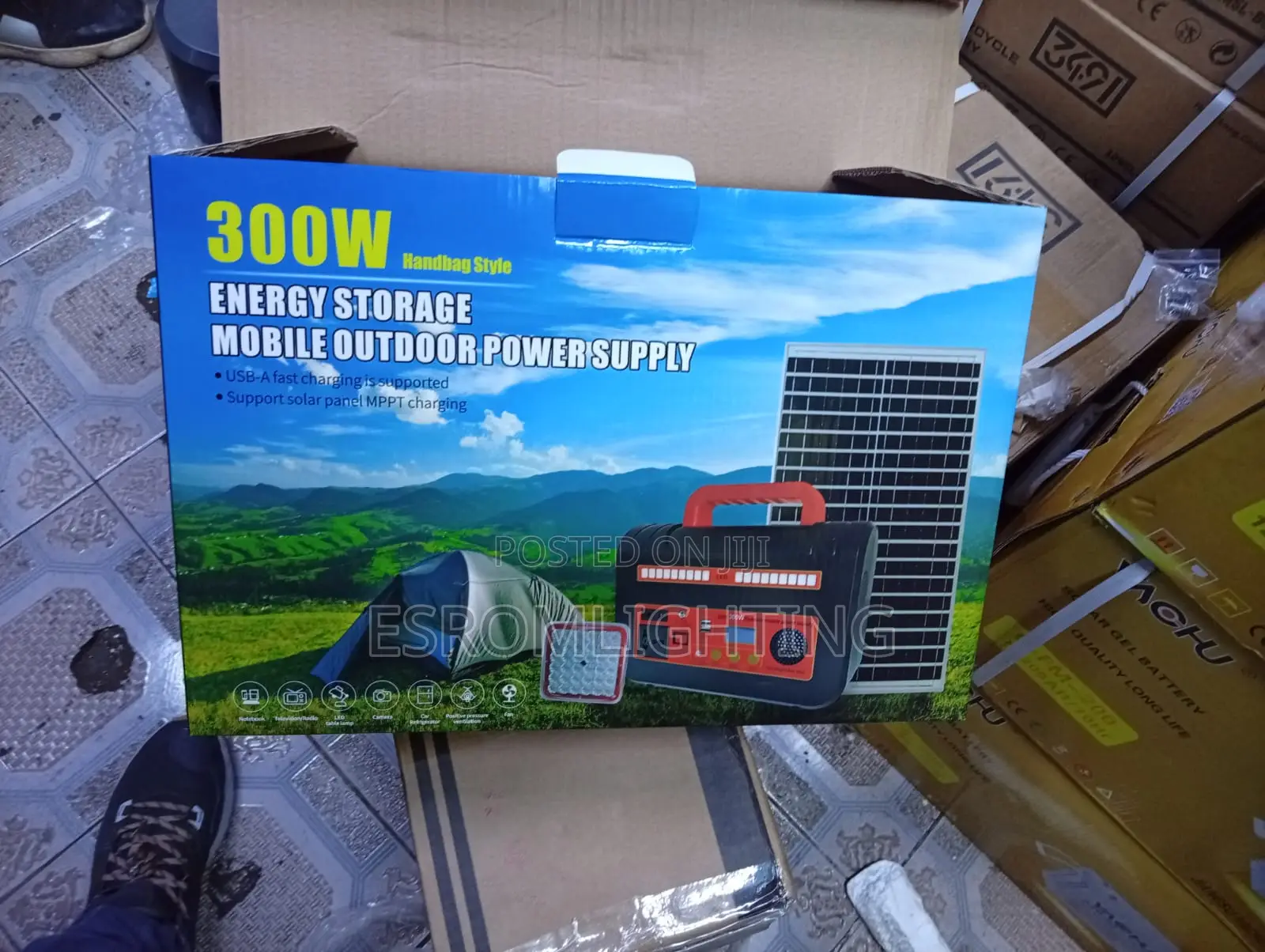 300W Portable Solar Power Station Outdoor Energy Storage Power Supply
